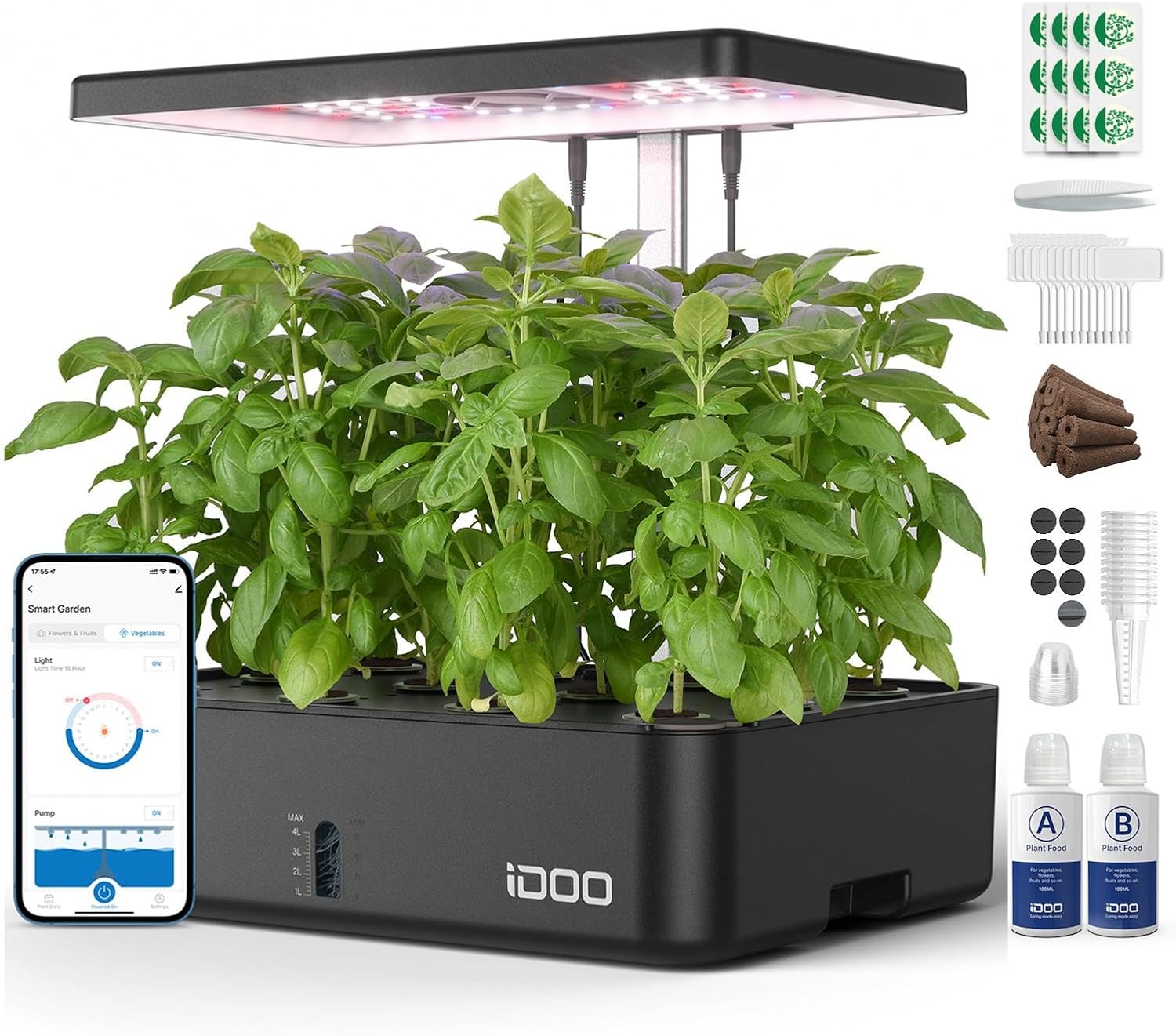 Indoor Garden Kit - 12포드 와이파이 수경재배 시스템 실내 정원