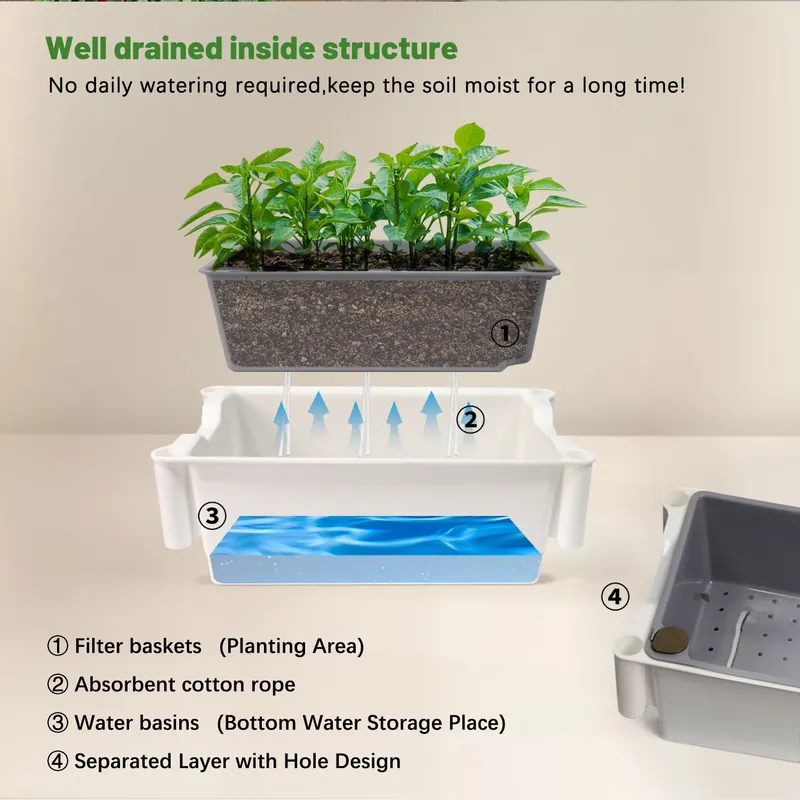 이동식 수직형 3단 자동 급수 스마트 정원 화분 스탠드 - Self Watering Planter 리뷰 및 가격