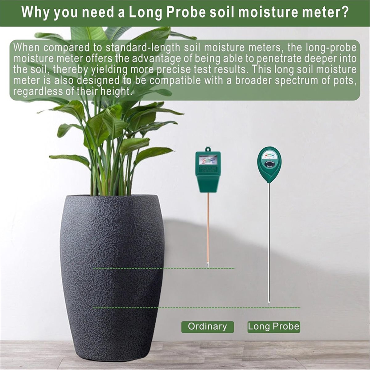 LNHF 롱 프로브 심층 토양 수분 측정기, 물 모니터 - Plant Sensor 리뷰 및 가격