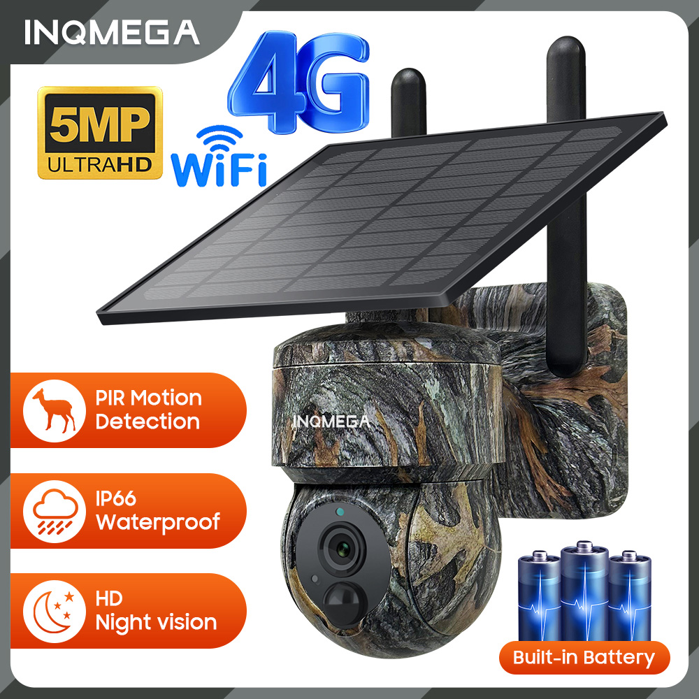 INQMEGA 5MP 4G / WIFI 태양열 무선 보 - Garden Camera 리뷰 및 가격