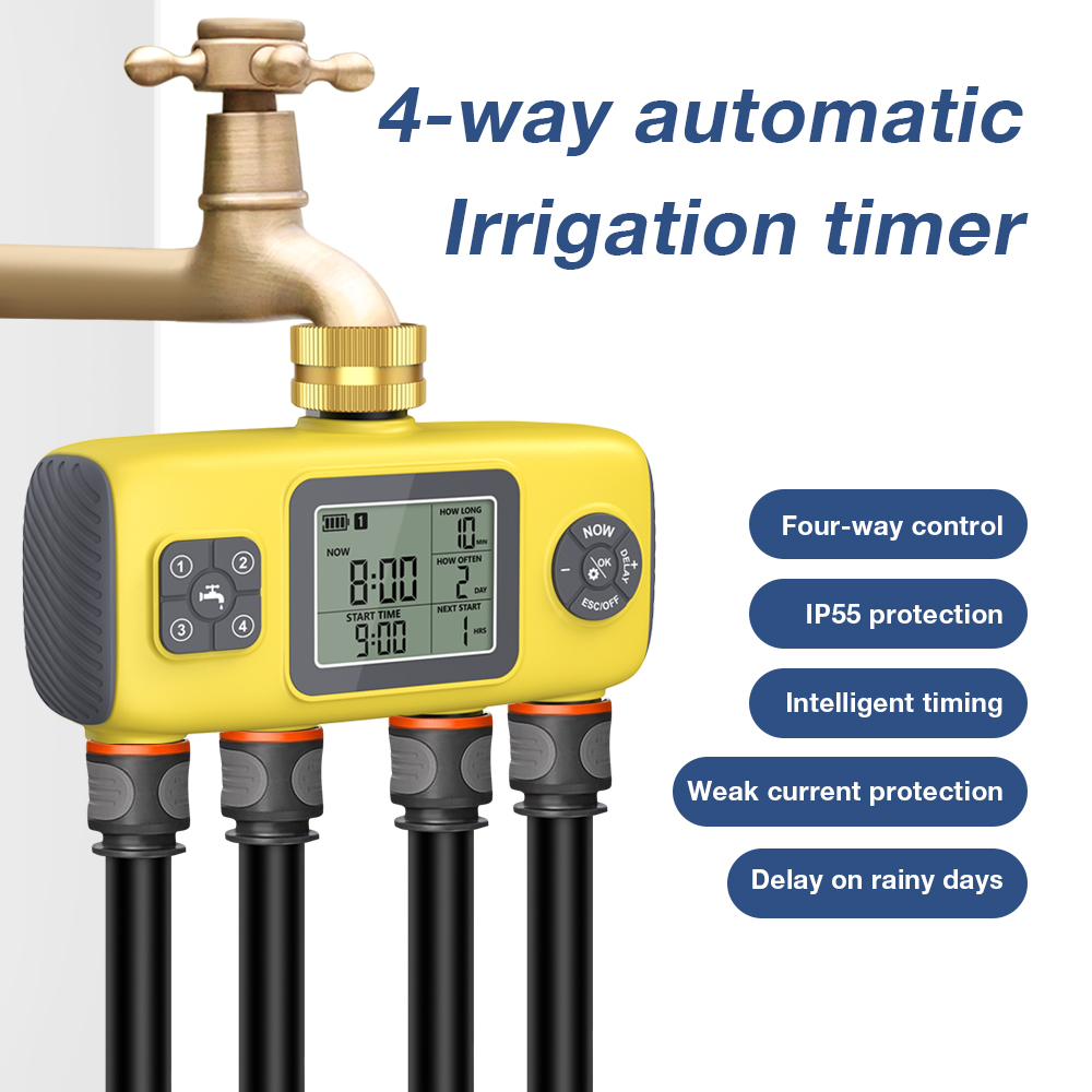 공장 도매 신규 디자인 디지털 워터 타이머 정원용 4구 - Automatic Watering 리뷰 및 가격
